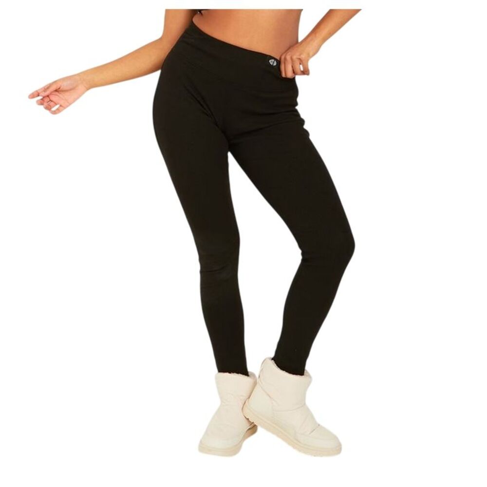 Missy Empire Womens/Ladies Ribbed Tab Detail Leggings / Black